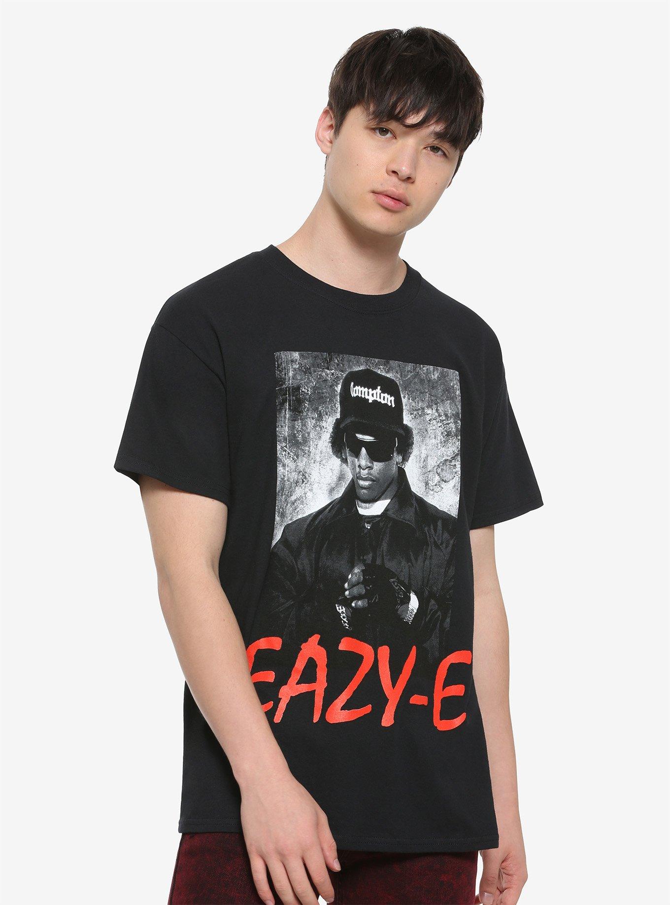 Eazy-E Compton Hat Photo T-shirt, BLACK, alternate