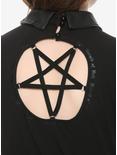 Chilling Adventures Of Sabrina Herald Of Hell Girls Collared Top, BLACK, alternate
