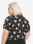 Chilling Adventures Of Sabrina Salem Tie-Front Girls Woven Button-Up Plus Size, MULTI, alternate