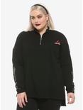 Chilling Adventures Of Sabrina Herald Of Hell Half-Zipper Girls Long-Sleeve T-Shirt Plus Size, MULTI, alternate