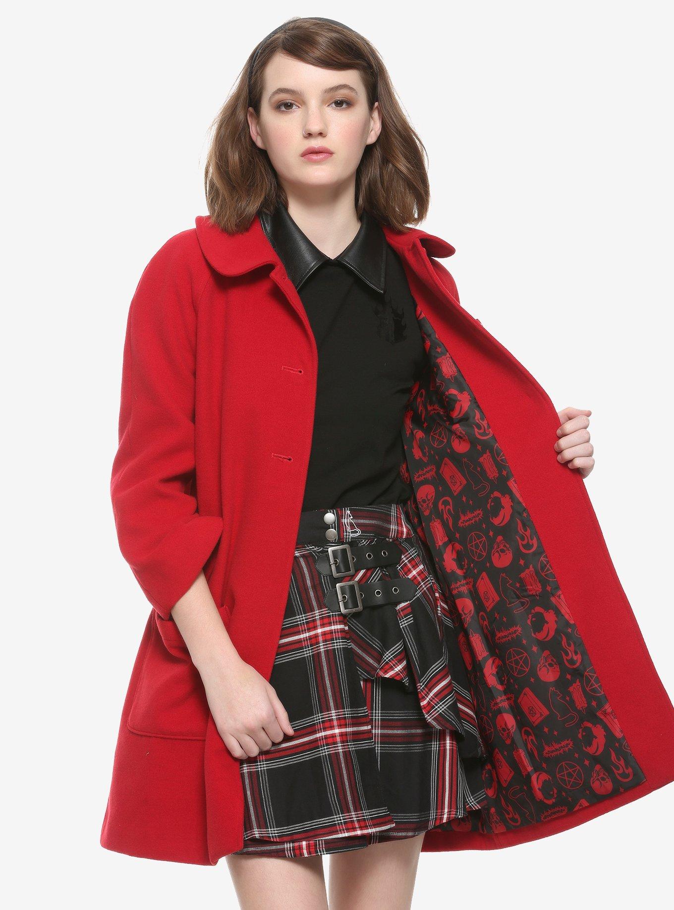 Chilling Adventures Of Sabrina Girls Red Coat, MULTI, alternate