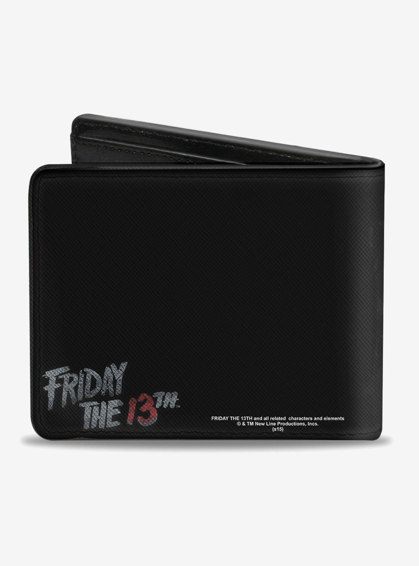 Friday The 13th Jason Mask Close Up Bi-Fold Wallet, , alternate
