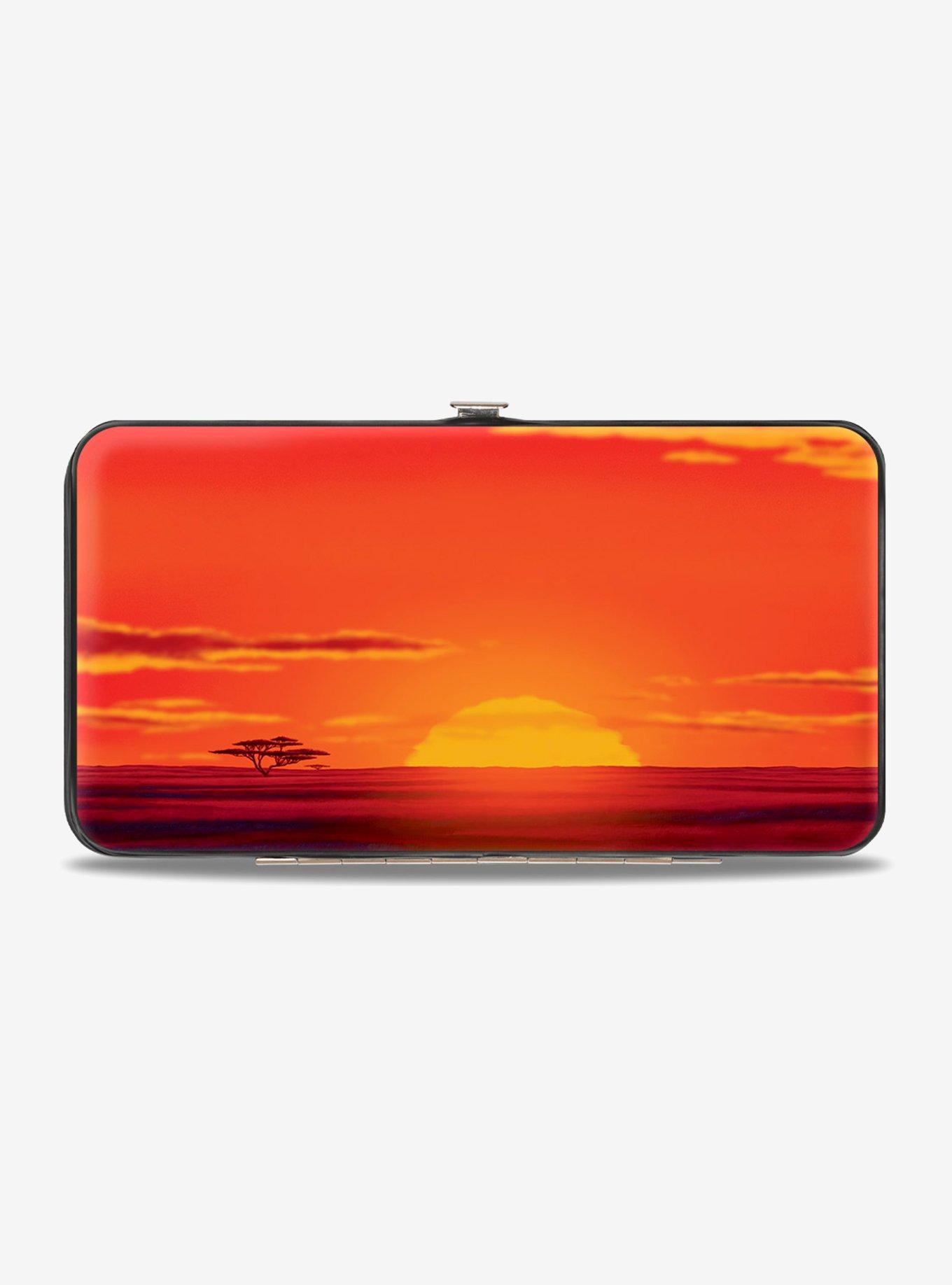 Disney The Lion King Hakuna Matata Simba Pumbaa Timon Sunset Silhouette Hinged Wallet, , alternate