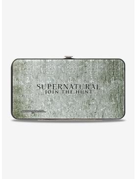 Supernatural Four Character Face Blur Symbols Logo Hinged Wallet, , hi-res