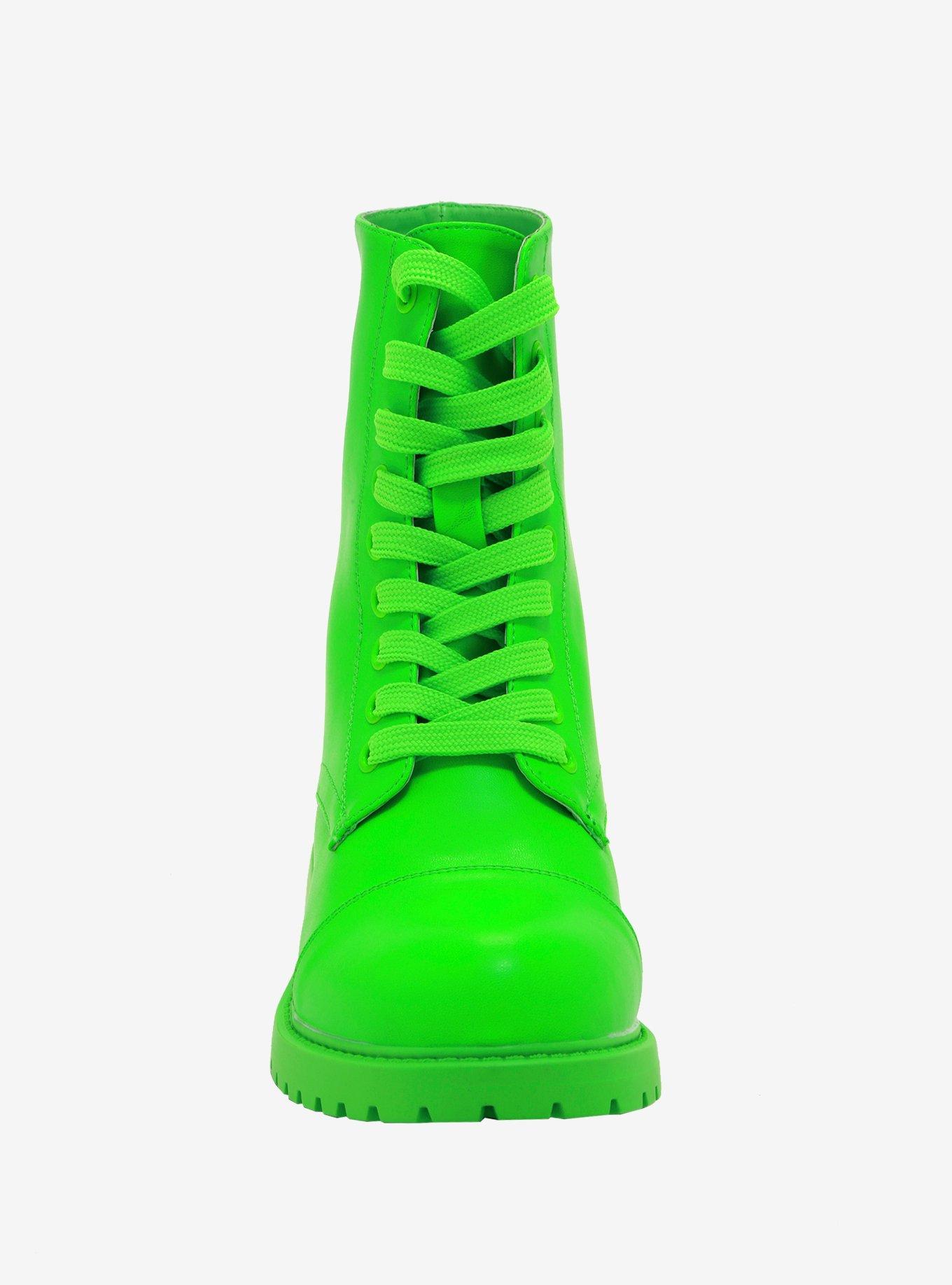 Neon Green Combat Boots, MULTI, alternate