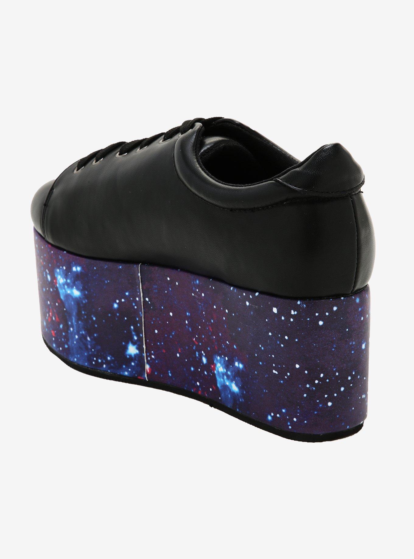 Black With Galaxy Sole Platform Sneakers, MULTI, alternate