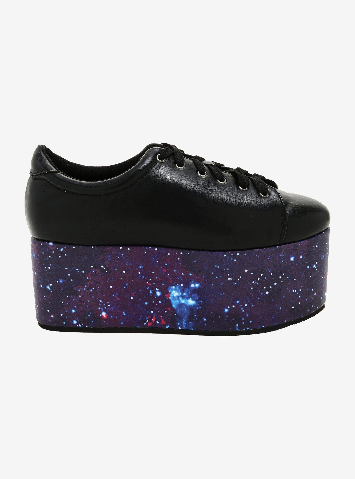 Black With Galaxy Sole Platform Sneakers, MULTI, alternate