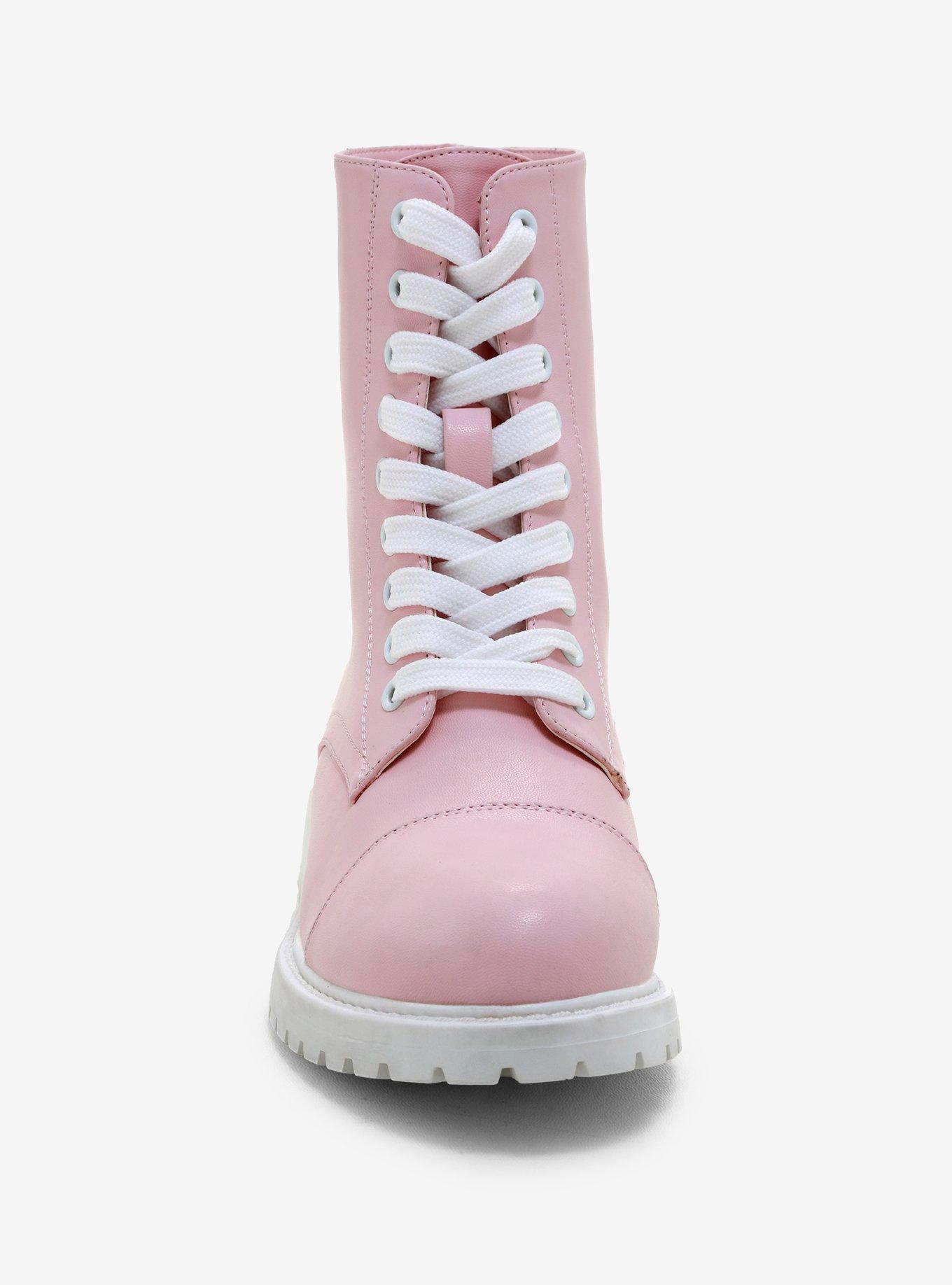 Pastel Pink Combat Boots, MULTI, alternate