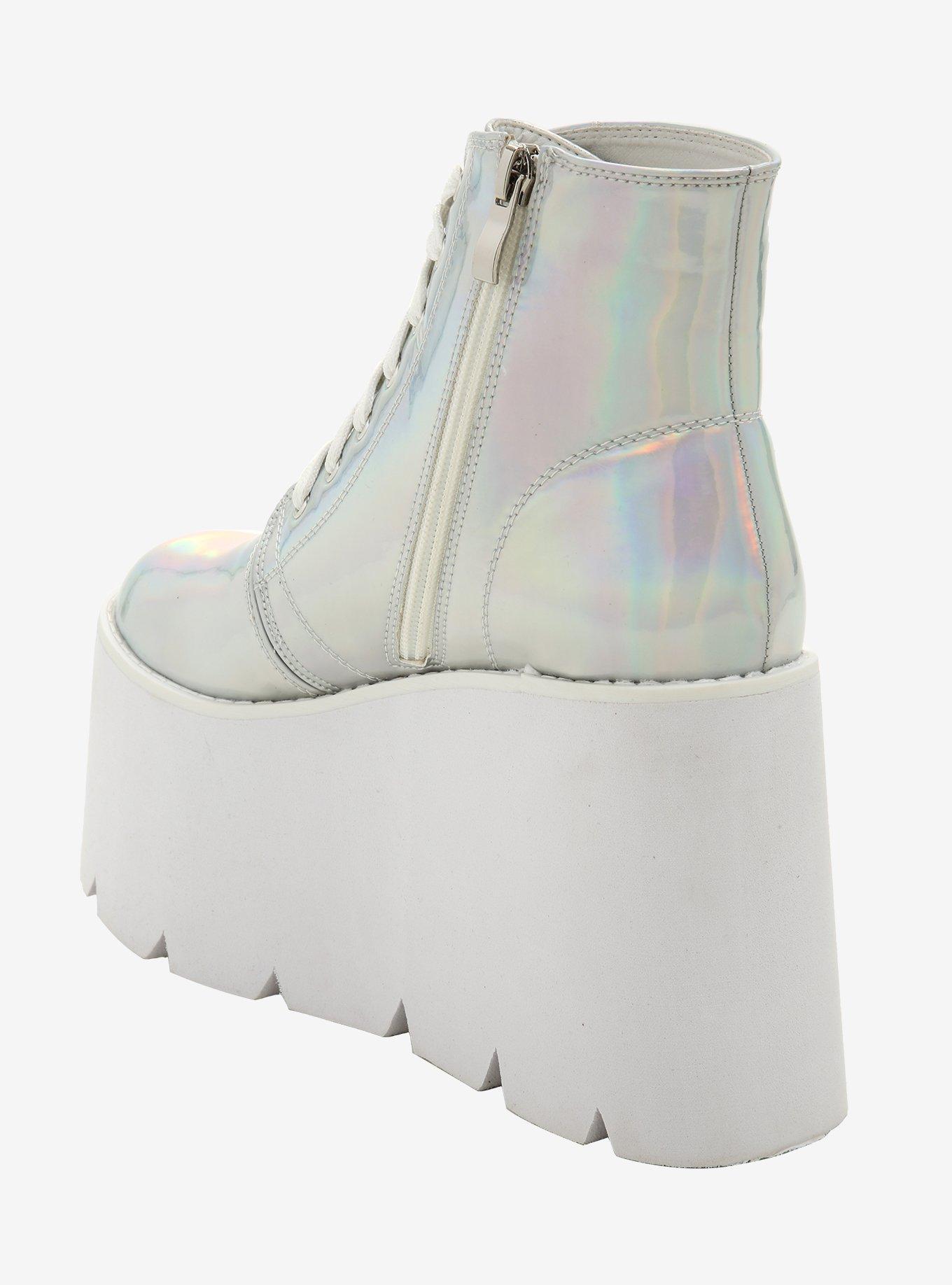 Holographic Platform Booties, MULTI, alternate