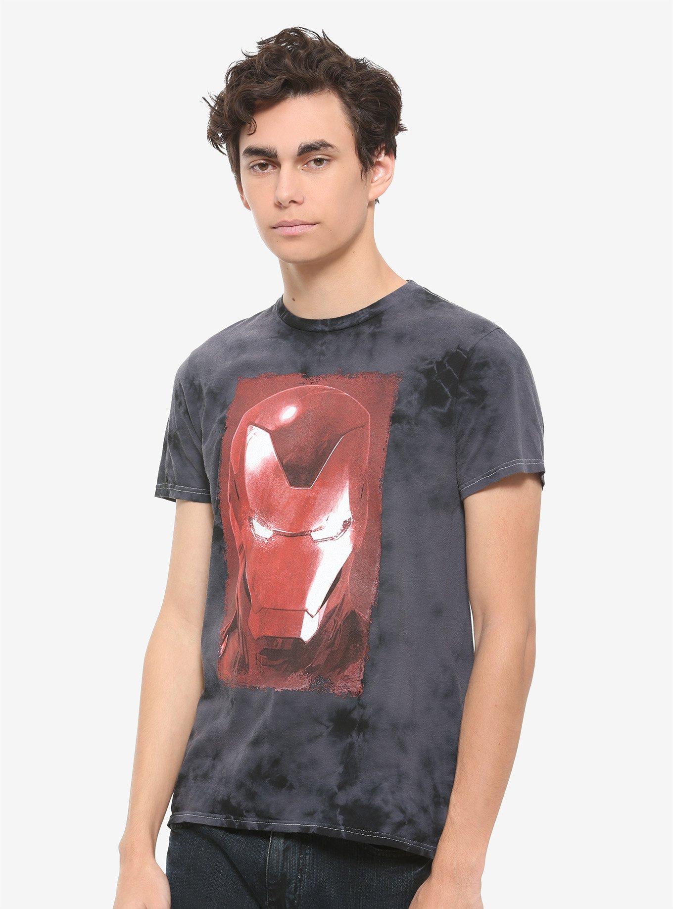 Marvel Iron Man Helmet Tonal Washed T-Shirt, RED, alternate