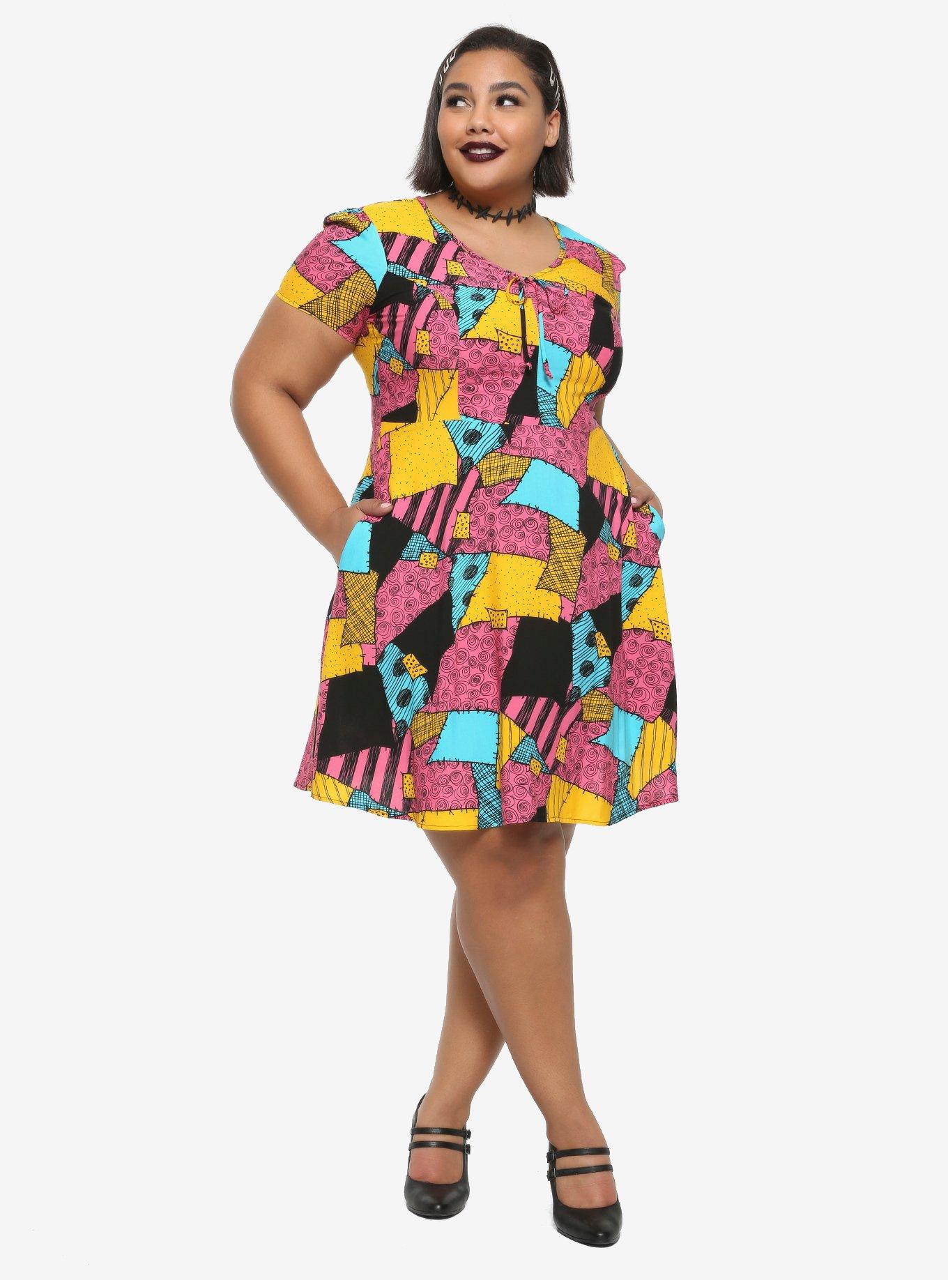 The Nightmare Before Christmas Sally Babydoll Dress Plus Size, MULTI, alternate