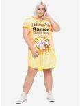 Naruto Shippuden Ichiraku Ramen Tie-Dye T-Shirt Dress Plus Size, TIE DYE, alternate