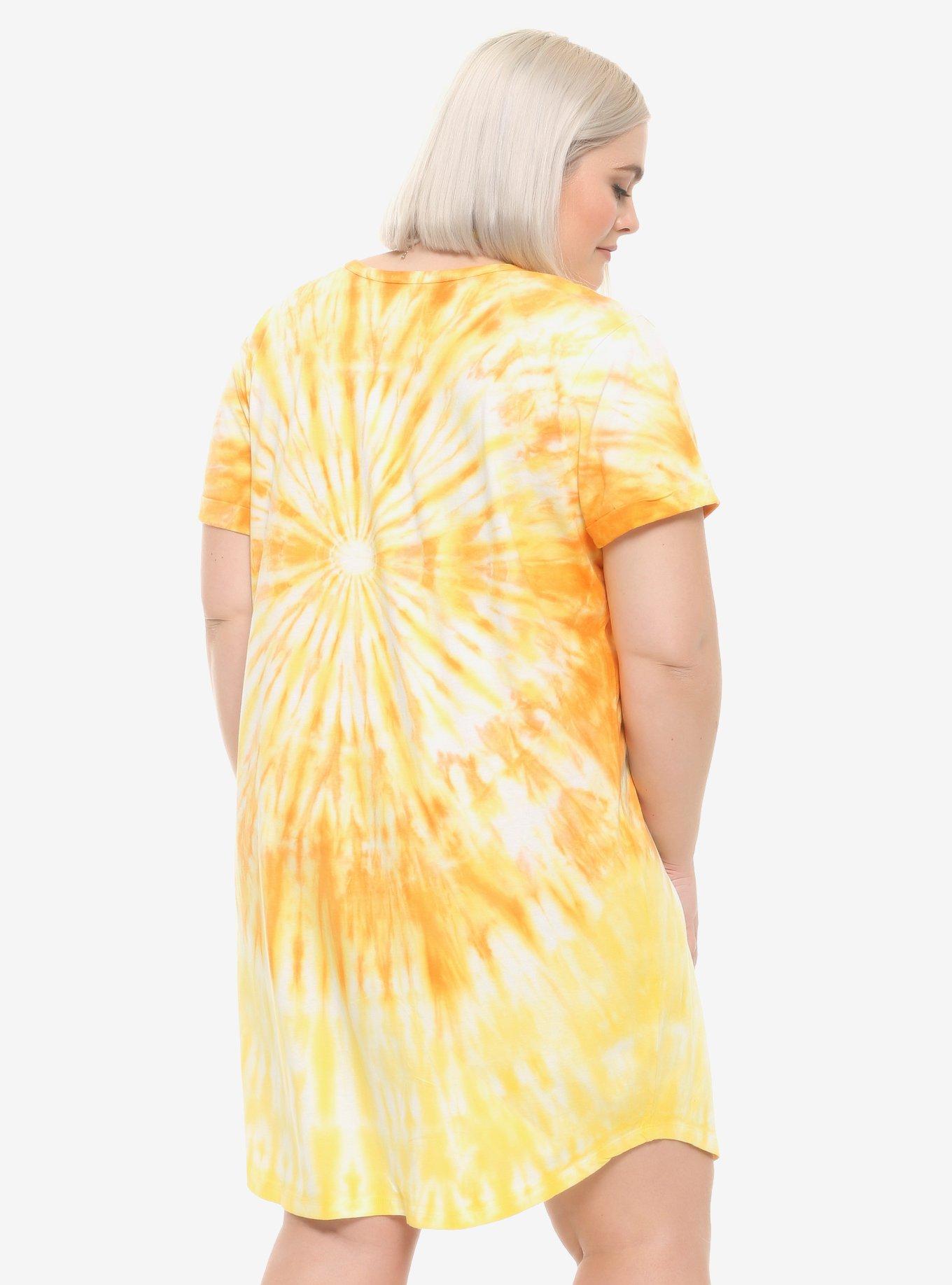 Naruto Shippuden Ichiraku Ramen Tie-Dye T-Shirt Dress Plus Size, TIE DYE, alternate