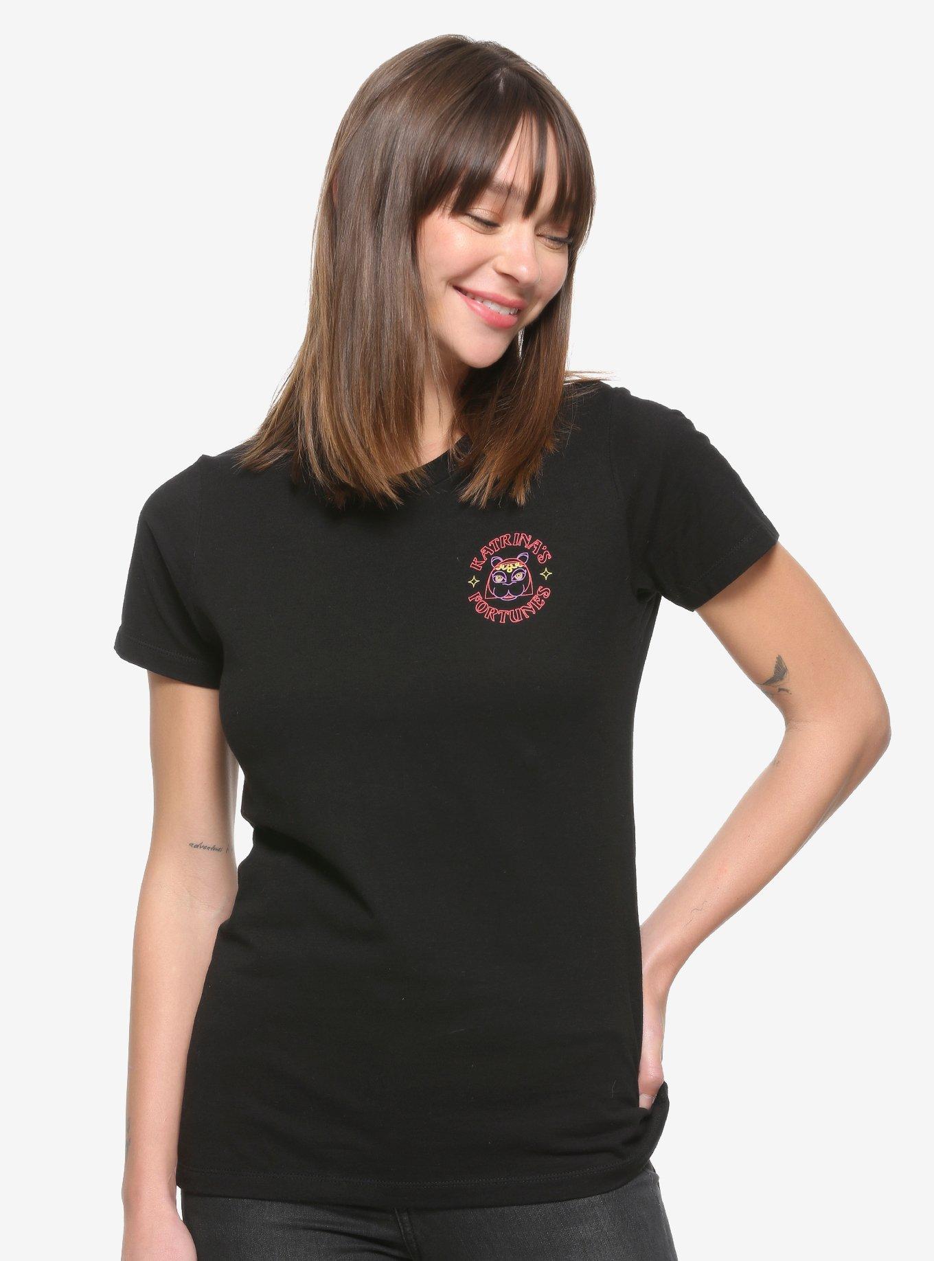 Animal Crossing Katrina's Fortunes Women's T-Shirt - BoxLunch Exclusive, BLACK, alternate