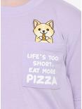 Corgi Eat More Pizza Toddler Pocket T-Shirt - BoxLunch Exclusive, LILAC, alternate