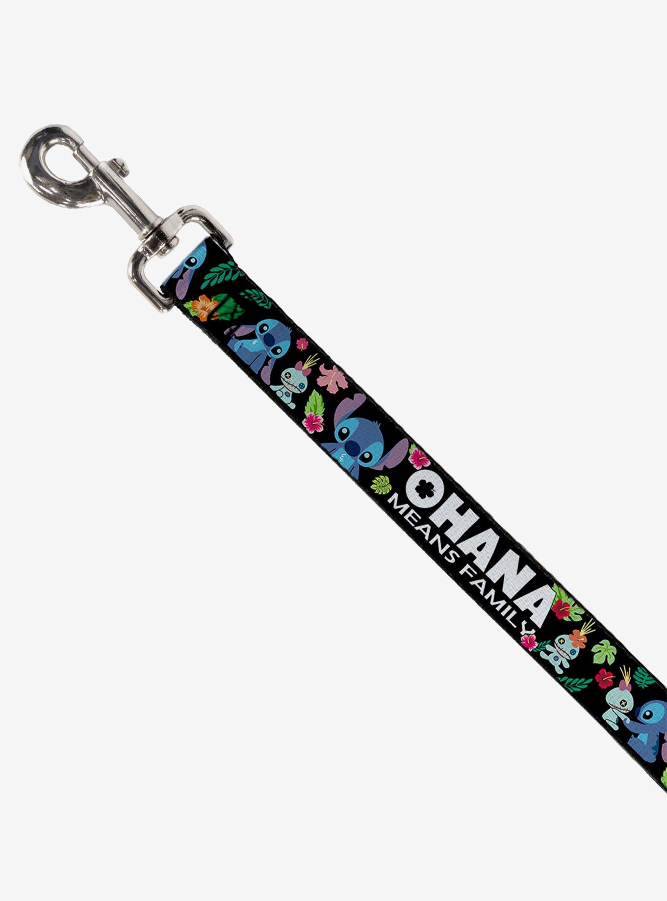 Disney Lilo & Stitch Ohana Means Family Stitch Scrump Poses Tropical Flora Dog Leash, , hi-res