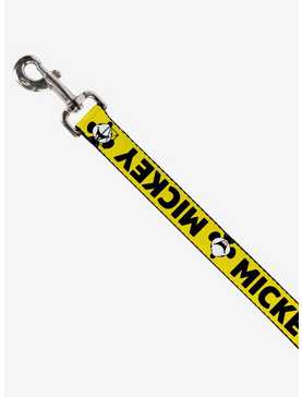 Disney Mickey Mouse Smiling Up Pose Flip Buttons Dog Leash, , hi-res