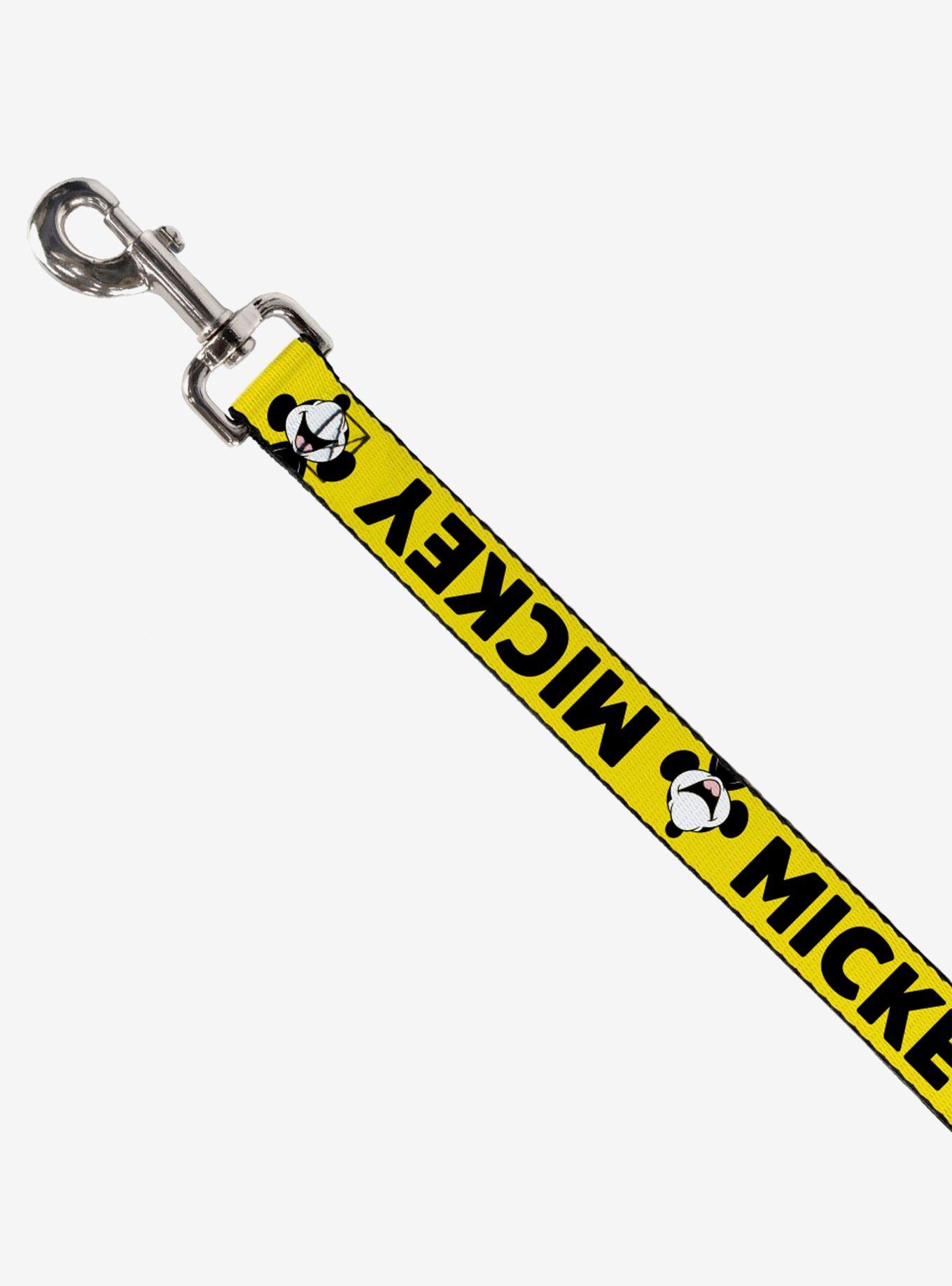 Disney Mickey Mouse Smiling Up Pose Flip Buttons Dog Leash, , hi-res