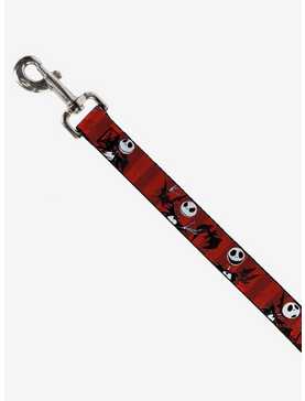 The Nightmare Before Christmas Jack Poses Bats Red Striped Dog Leash, , hi-res