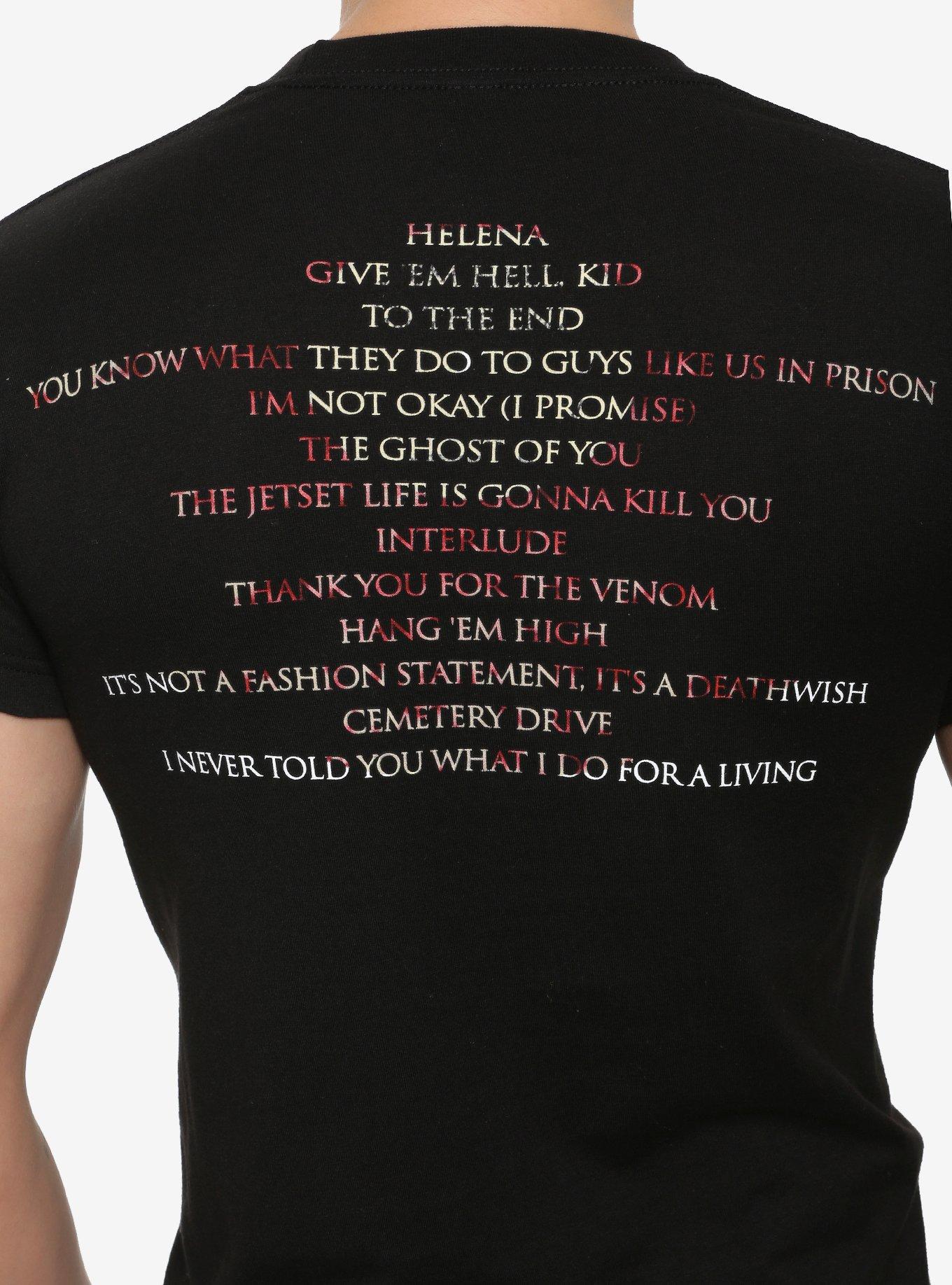 My Chemical Romance Three Cheers For Sweet Revenge Tracklist T-Shirt, BLACK, alternate
