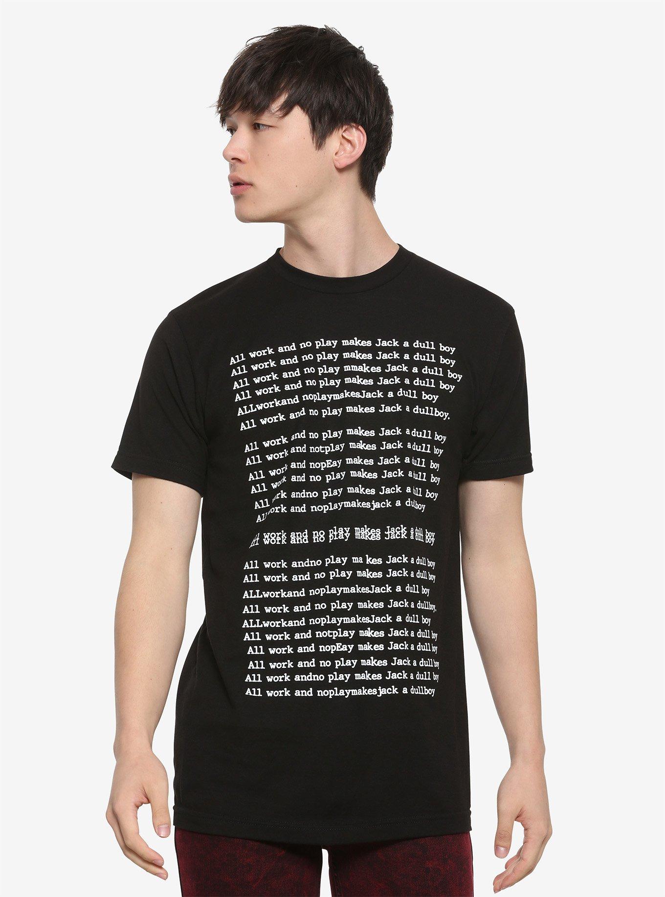 The Shining Typewriter Text Repeat T-Shirt, BLACK, alternate