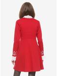 Chilling Adventures Of Sabrina Lace Collar Button-Front Dress, RED, alternate