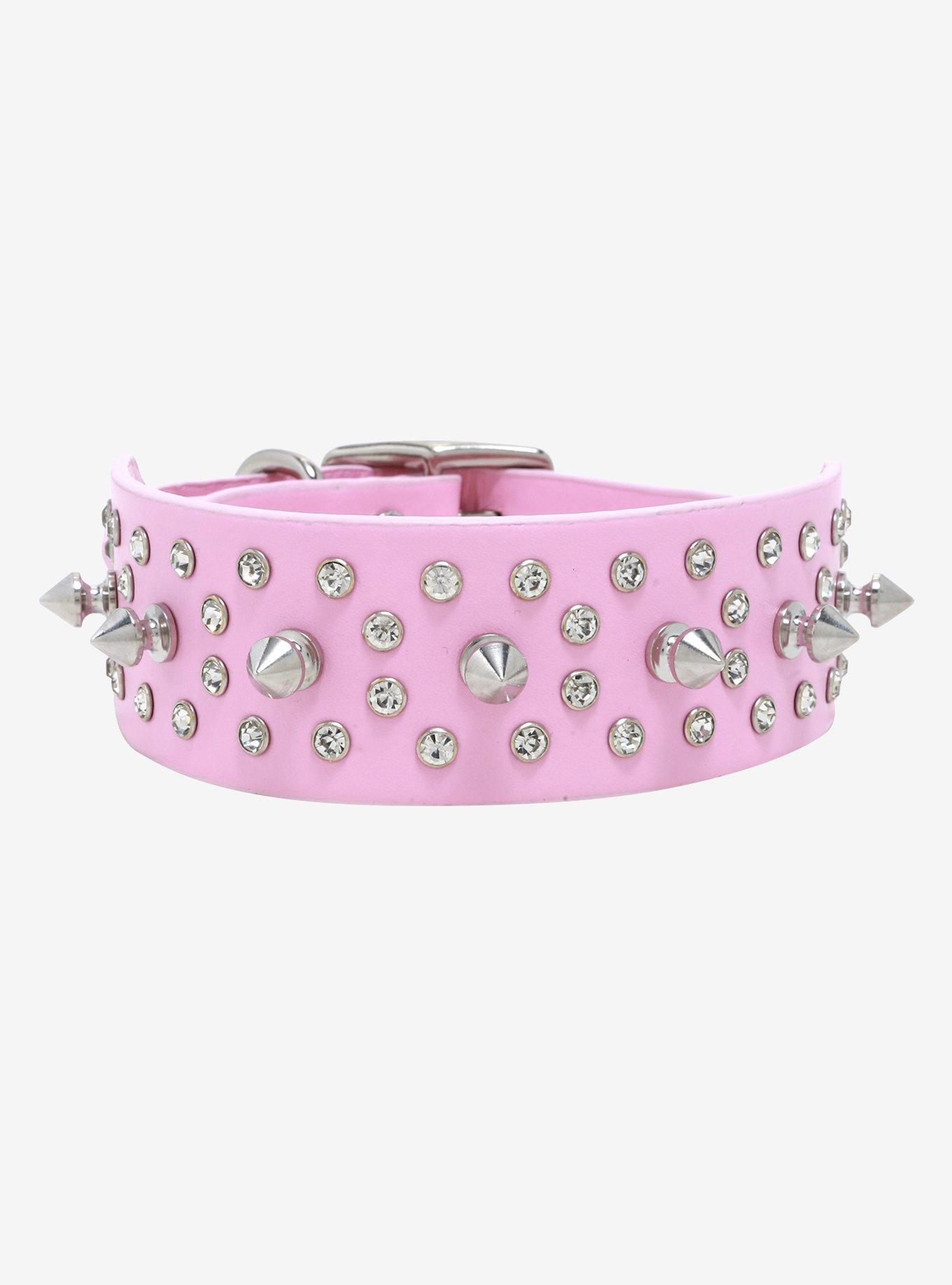 DC Comics Birds Of Prey Studded Pink Pet Collar, MULTI, alternate