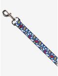 Disney Donald Duck Face Poses Scattered Blue White Red Yellow Dog Leash 6 Ft, , alternate