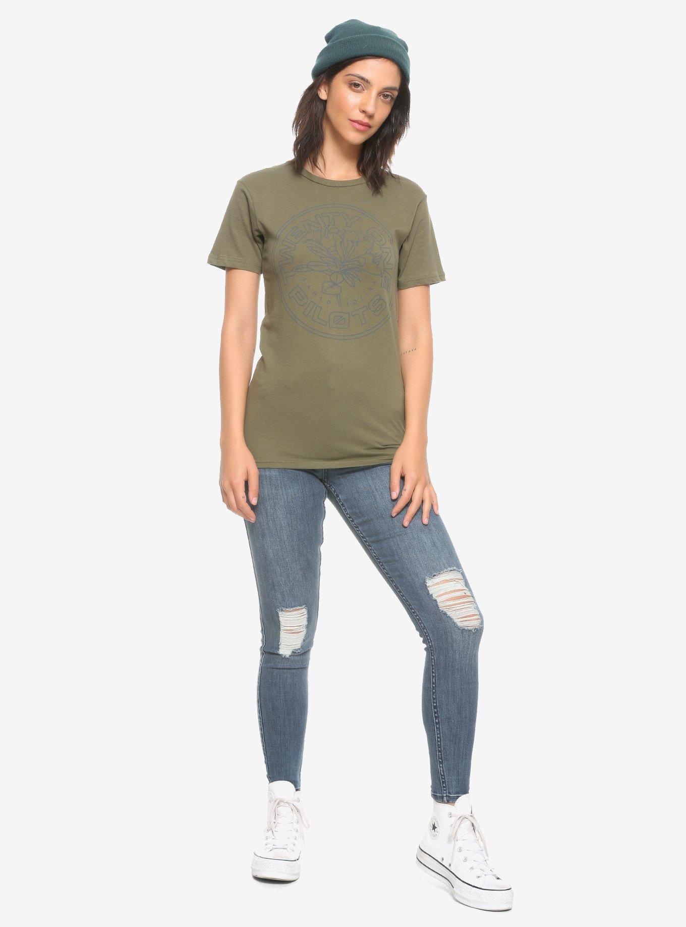 Twenty One Pilots Seal Olive Girls T-Shirt, OLIVE, alternate