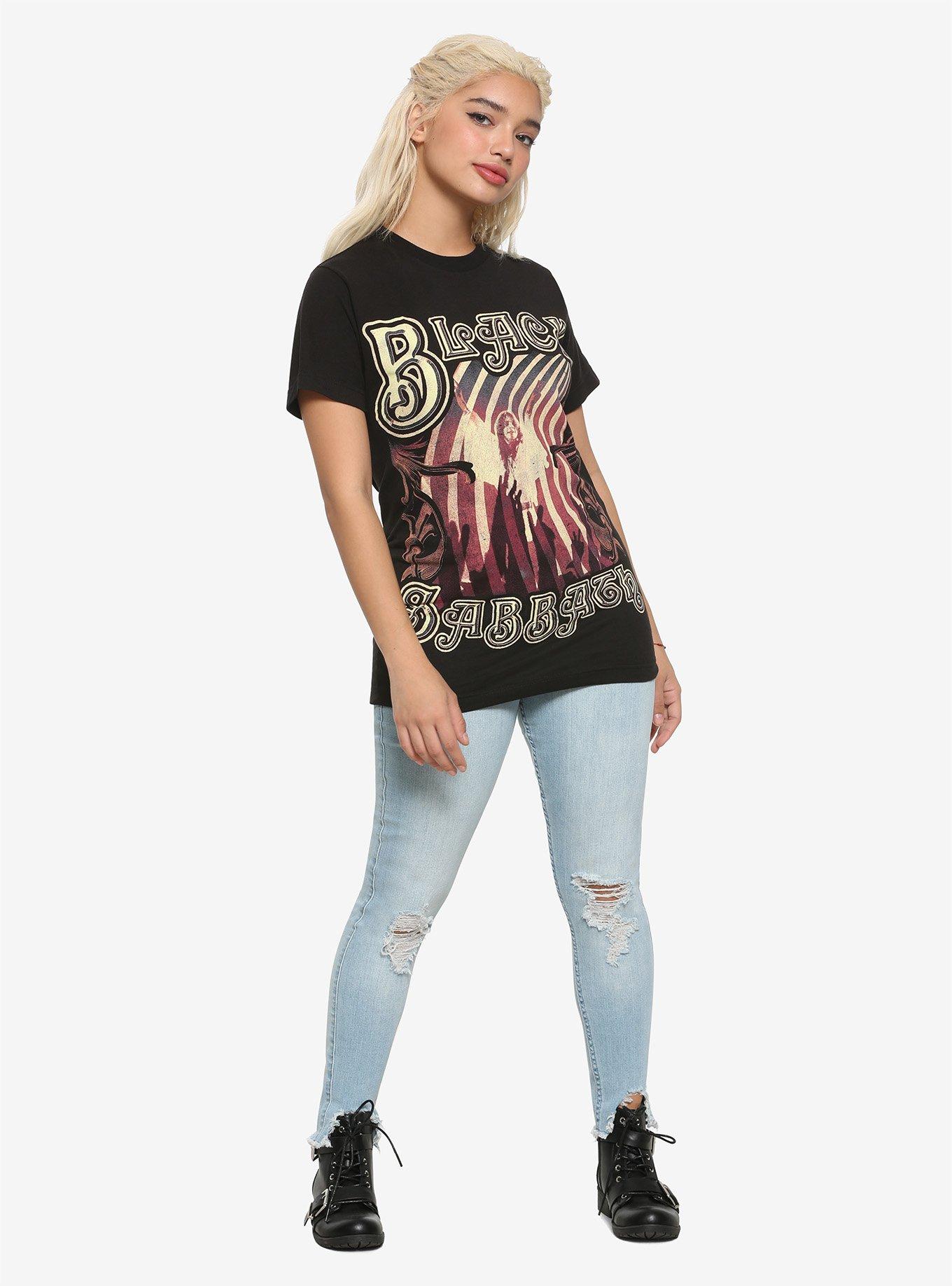 Black Sabbath Vintage Concert Photo Girls T-Shirt, BLACK, alternate