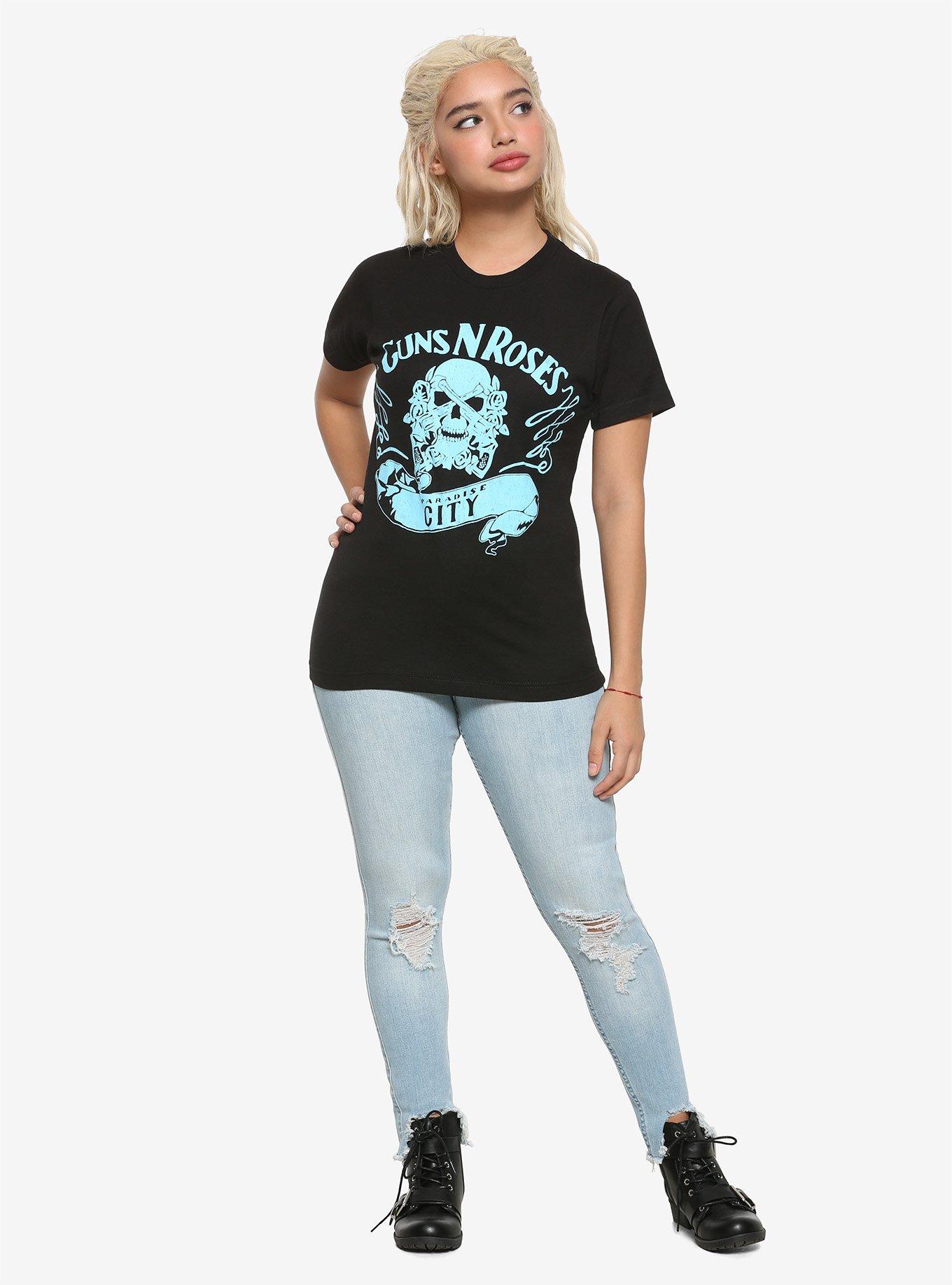Guns N' Roses Paradise City Logo Girls T-Shirt, BLACK, alternate