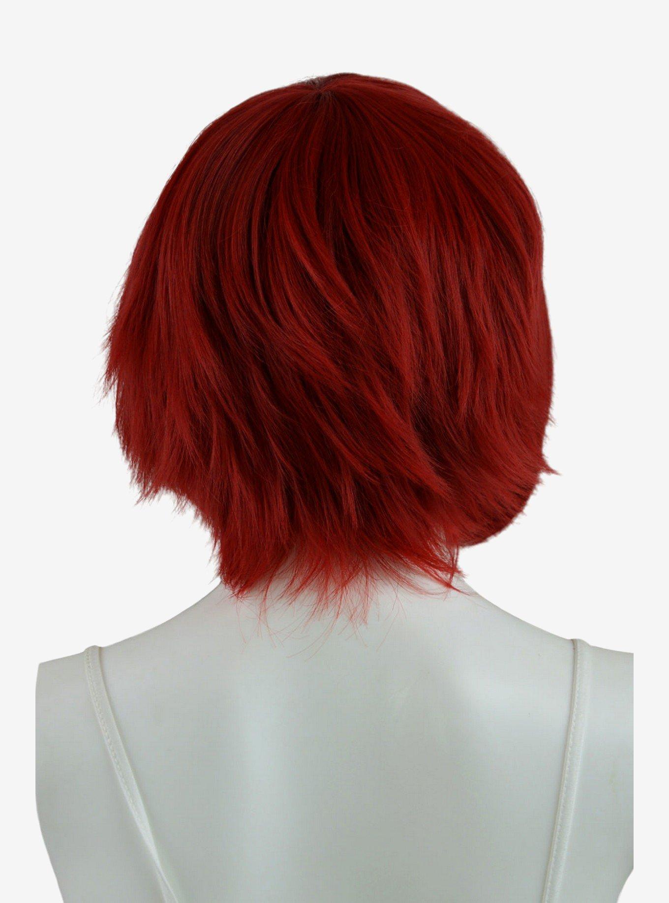 Epic Cosplay Aphrodite Dark Red Long Bang Layered Short Wig, , alternate