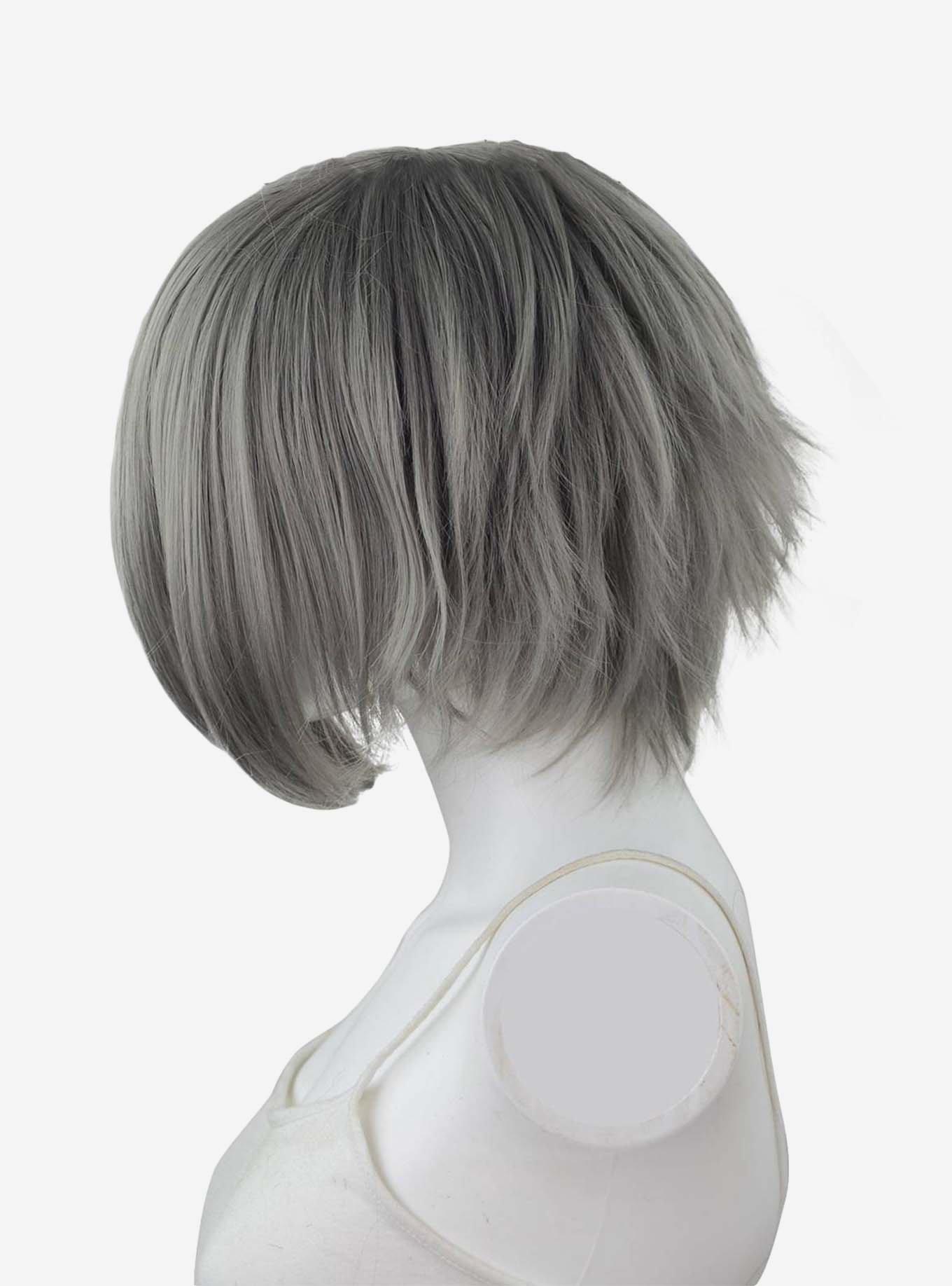 Epic Cosplay Aphrodite Gunmetal Grey Long Bang Layered Short Wig, , hi-res