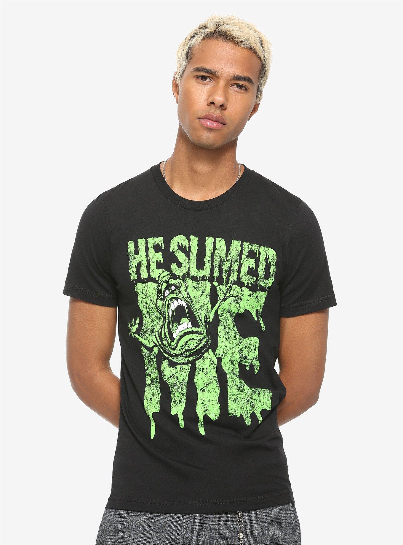 Fright-Rags Ghostbusters He Slimed Me T-Shirt, BLACK, alternate
