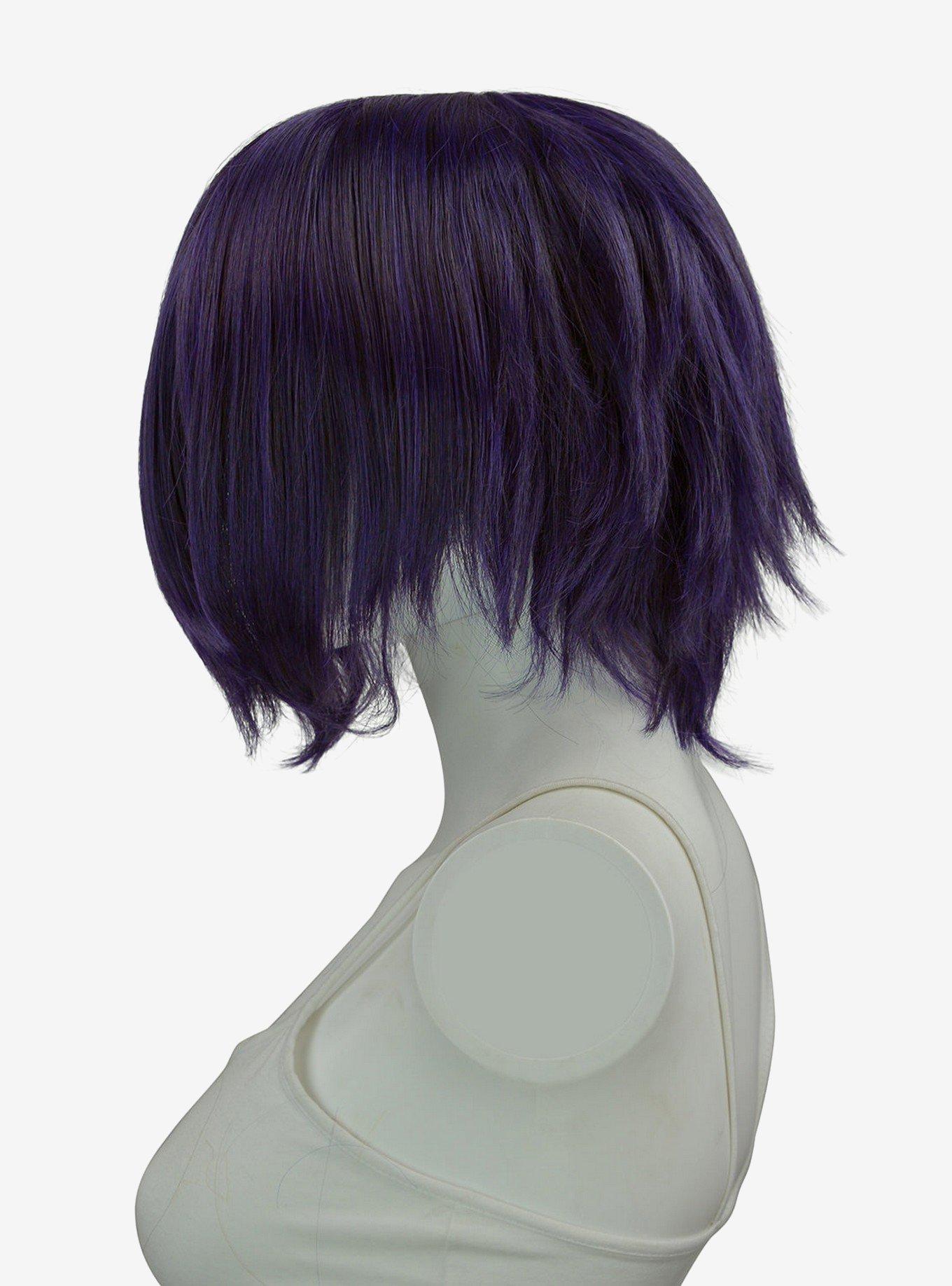Epic Cosplay Aphrodite Purple Black Fusion Long Bang Layered Short Wig, , alternate