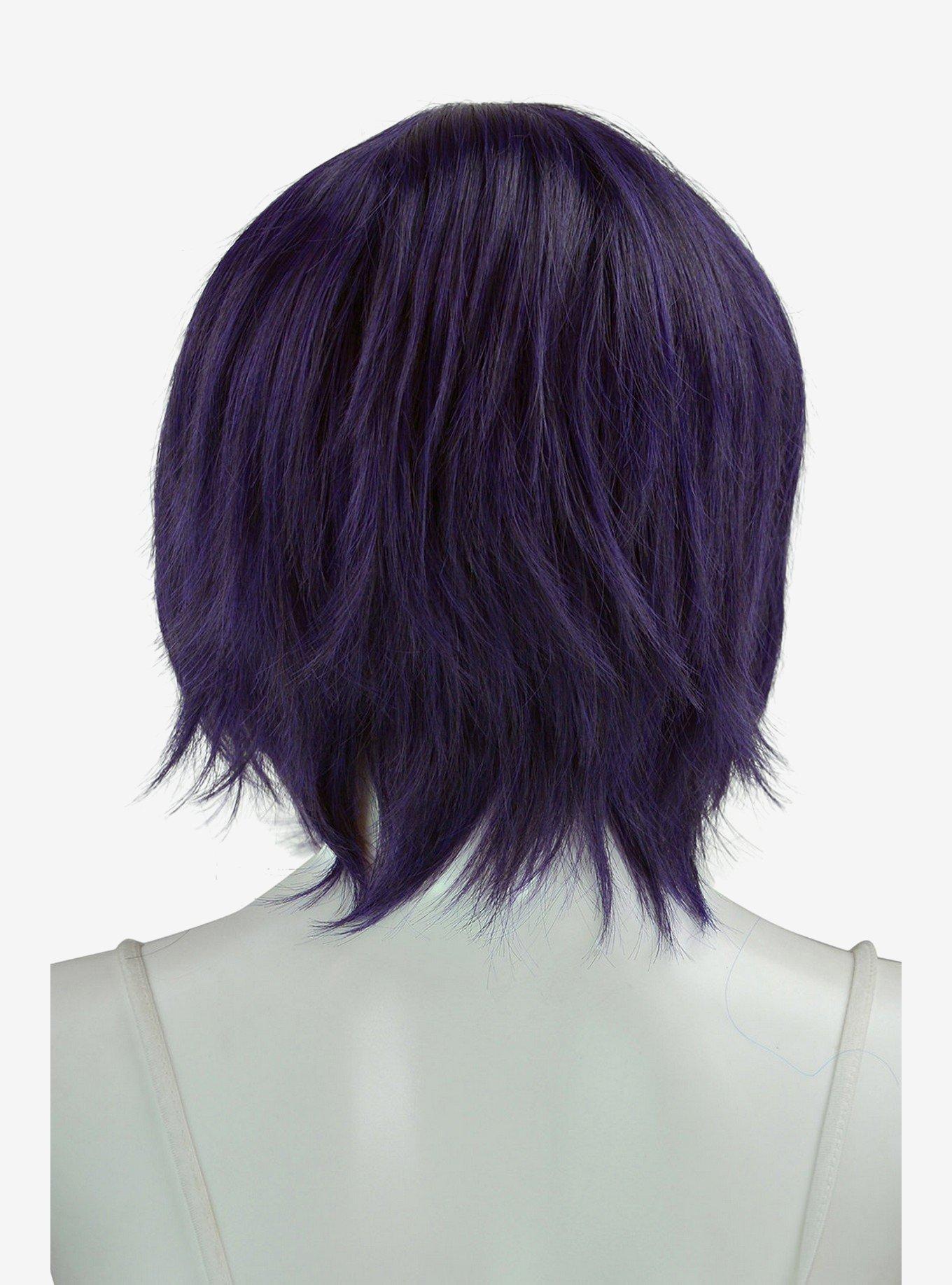 Epic Cosplay Aphrodite Purple Black Fusion Long Bang Layered Short Wig, , alternate