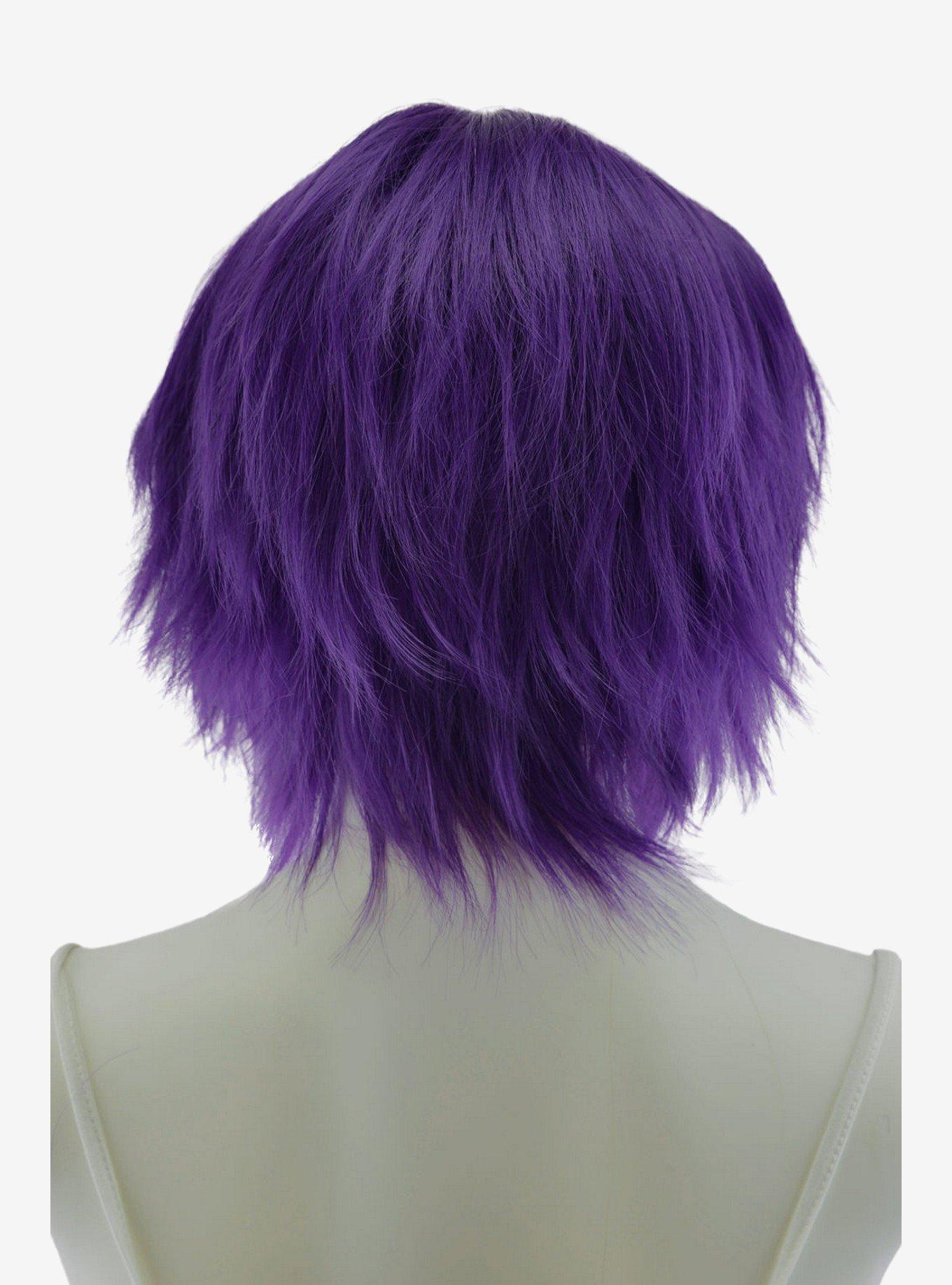 Epic Cosplay Aphrodite Royal Purple Long Bang Layered Short Wig, , alternate