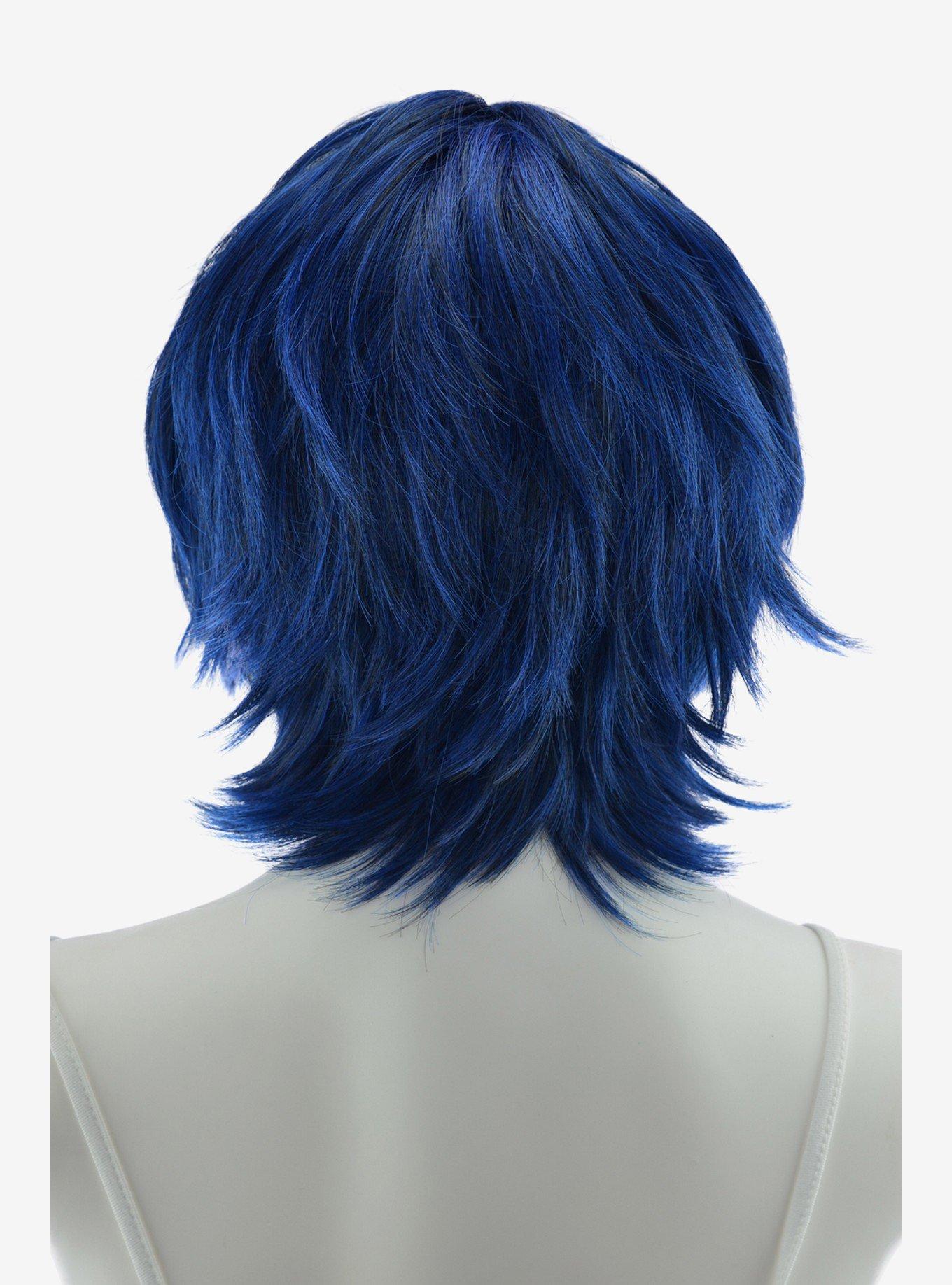 Epic Cosplay Apollo Blue Black Fusion Shaggy Wig for Spiking , , alternate