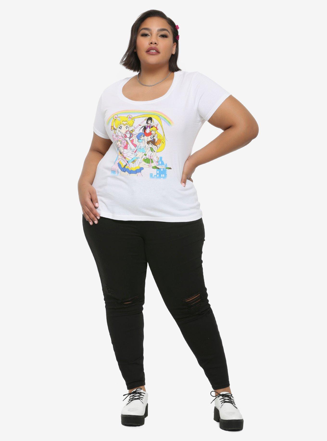 Sailor Moon Rainbow Guardians Girls T-Shirt Plus Size, MULTI, alternate