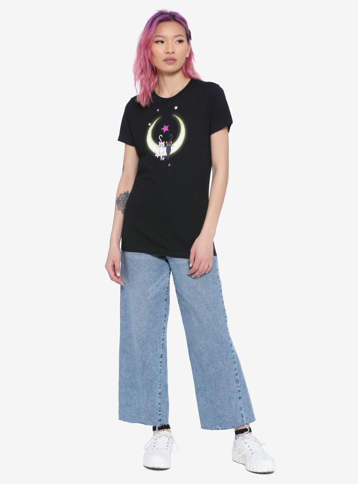 Sailor Moon Luna & Artemis Moon Girls T-Shirt, MULTI, alternate
