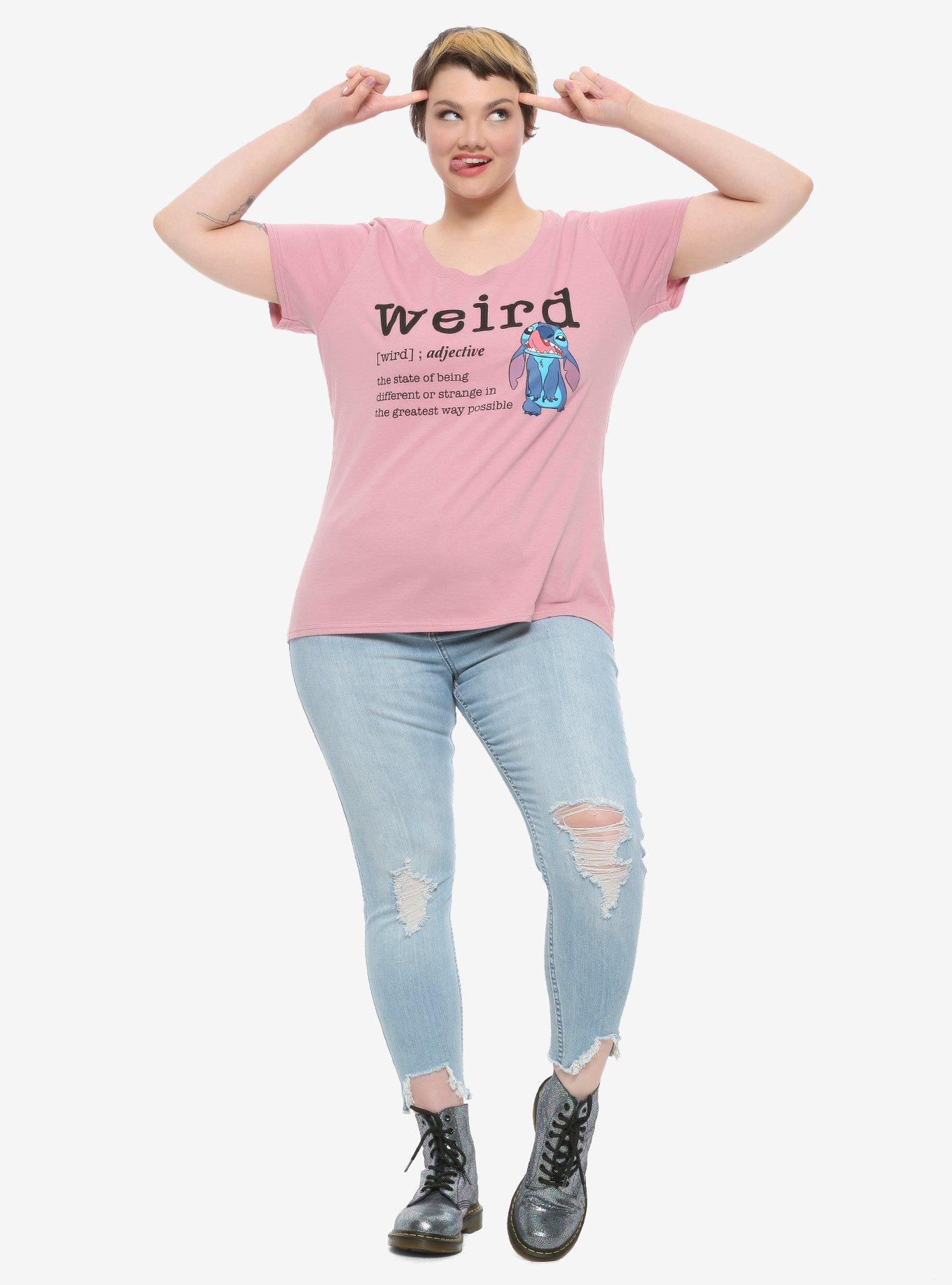 Disney Lilo & Stitch Definition Of Weird Girls T-Shirt Plus Size, MULTI, alternate