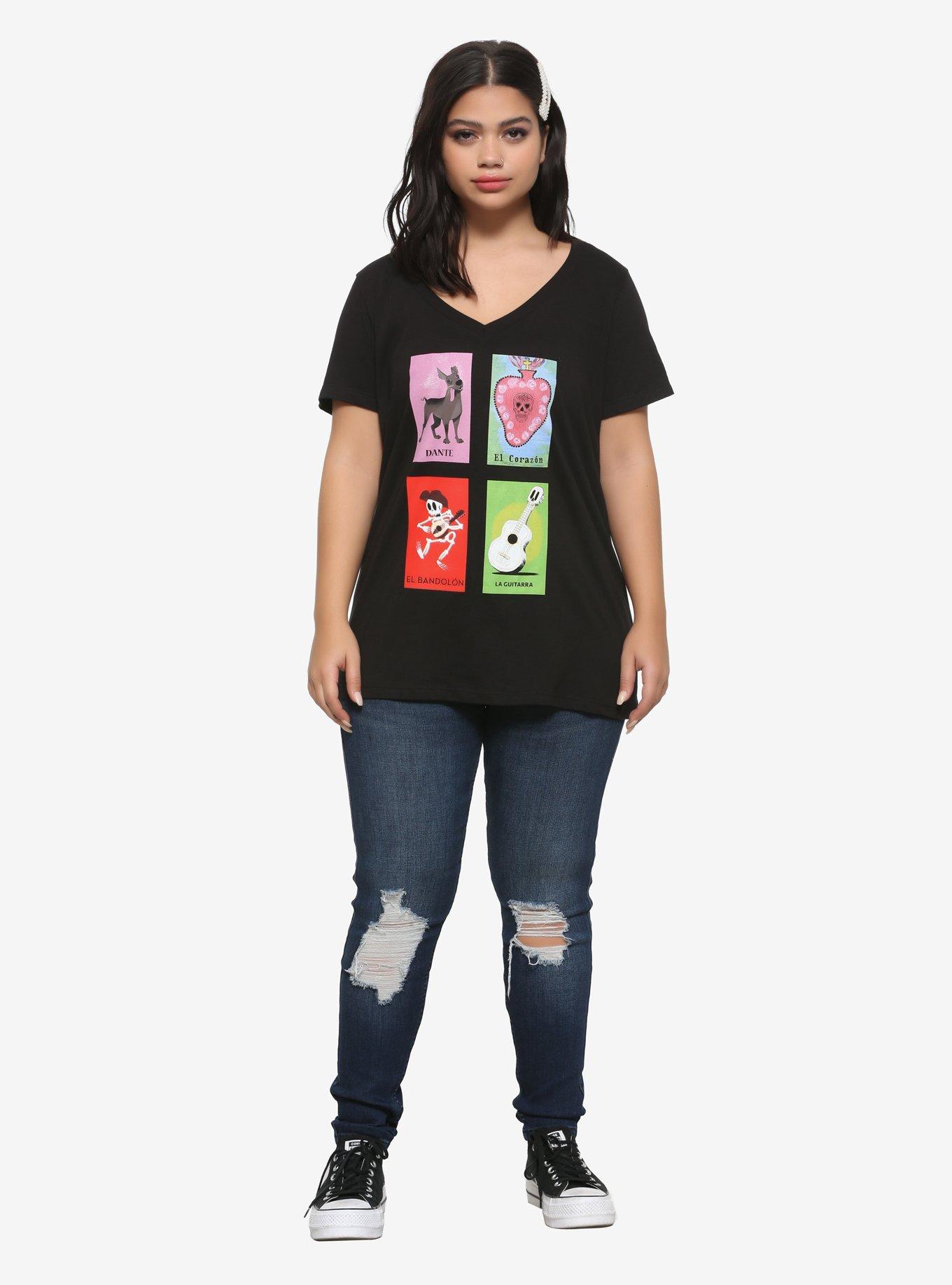 Disney Coco Loteria Cards Girls T-Shirt Plus Size, MULTI, alternate