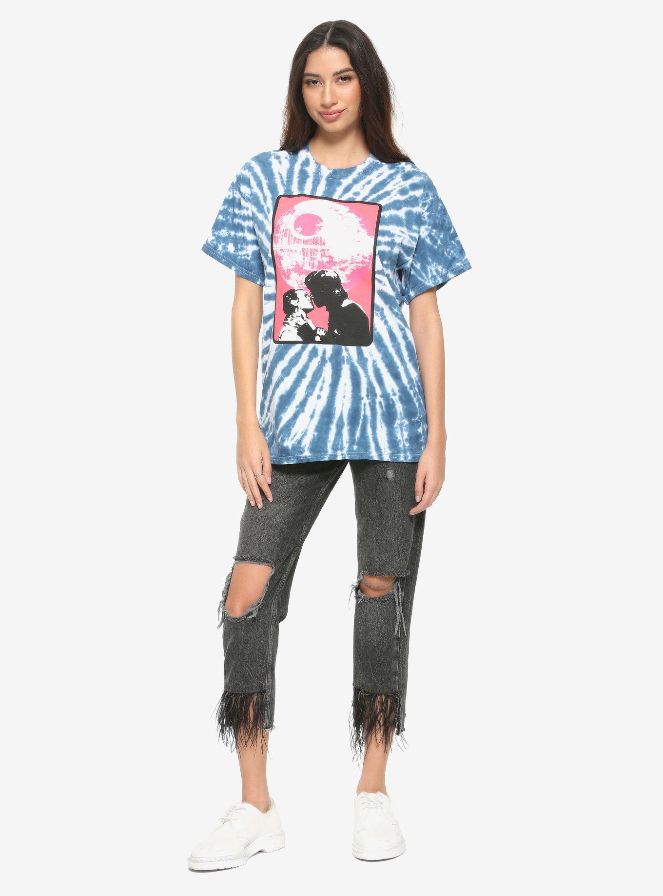 Star Wars Han & Leia Kiss Tie-Dye Girls T-Shirt, MULTI, alternate