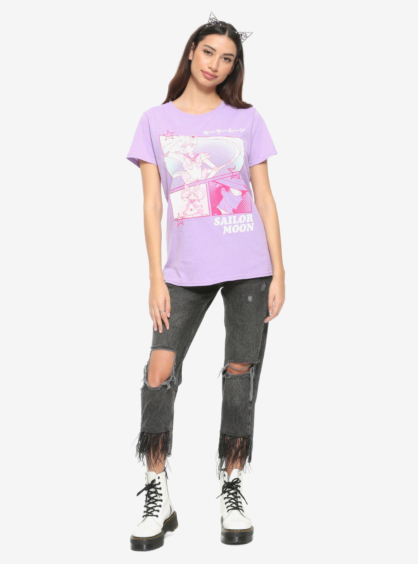 Sailor Moon Pastel Panels Girls T-Shirt, , alternate