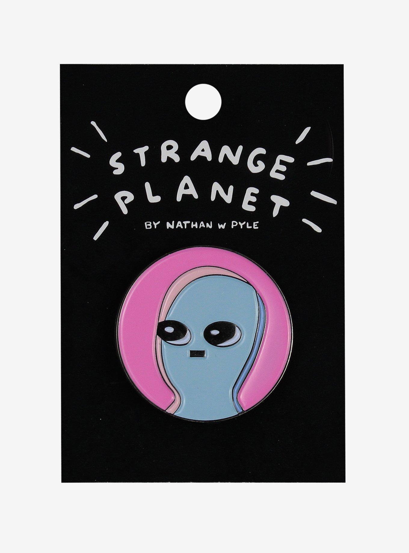 Strange Planet Being Icon Enamel Pin, , alternate
