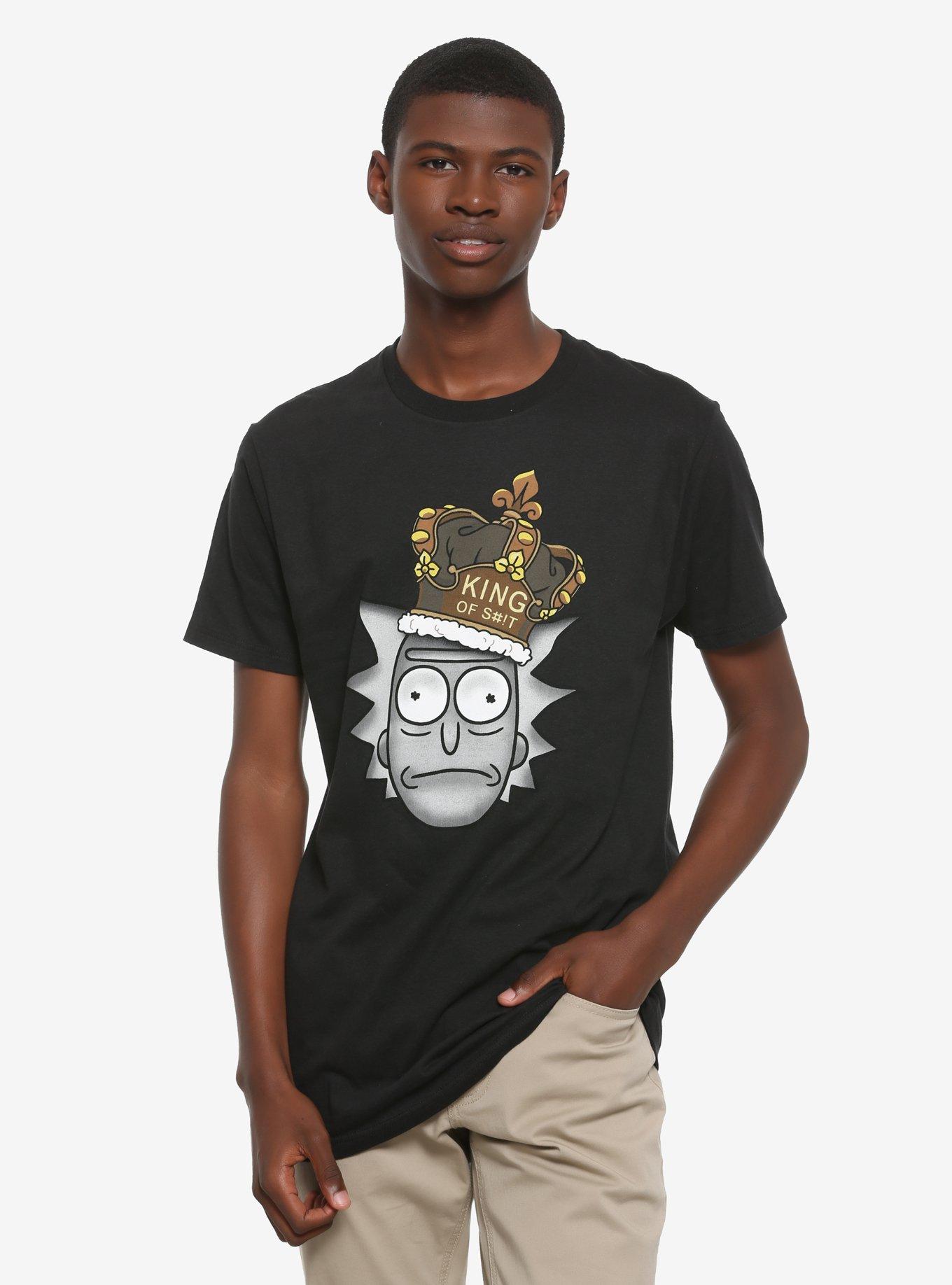 Rick And Morty King Of S#it T-Shirt, BLACK, alternate