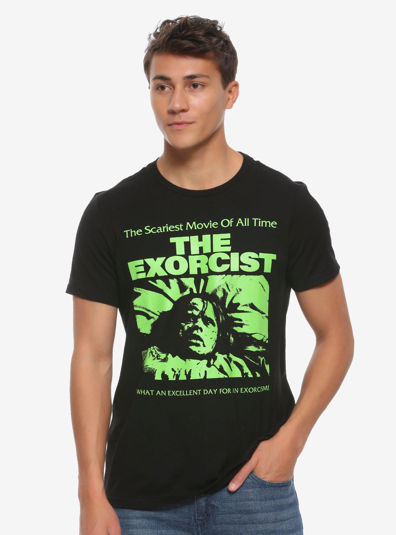 The Exorcist Neon Green Print T-Shirt, GREEN, alternate