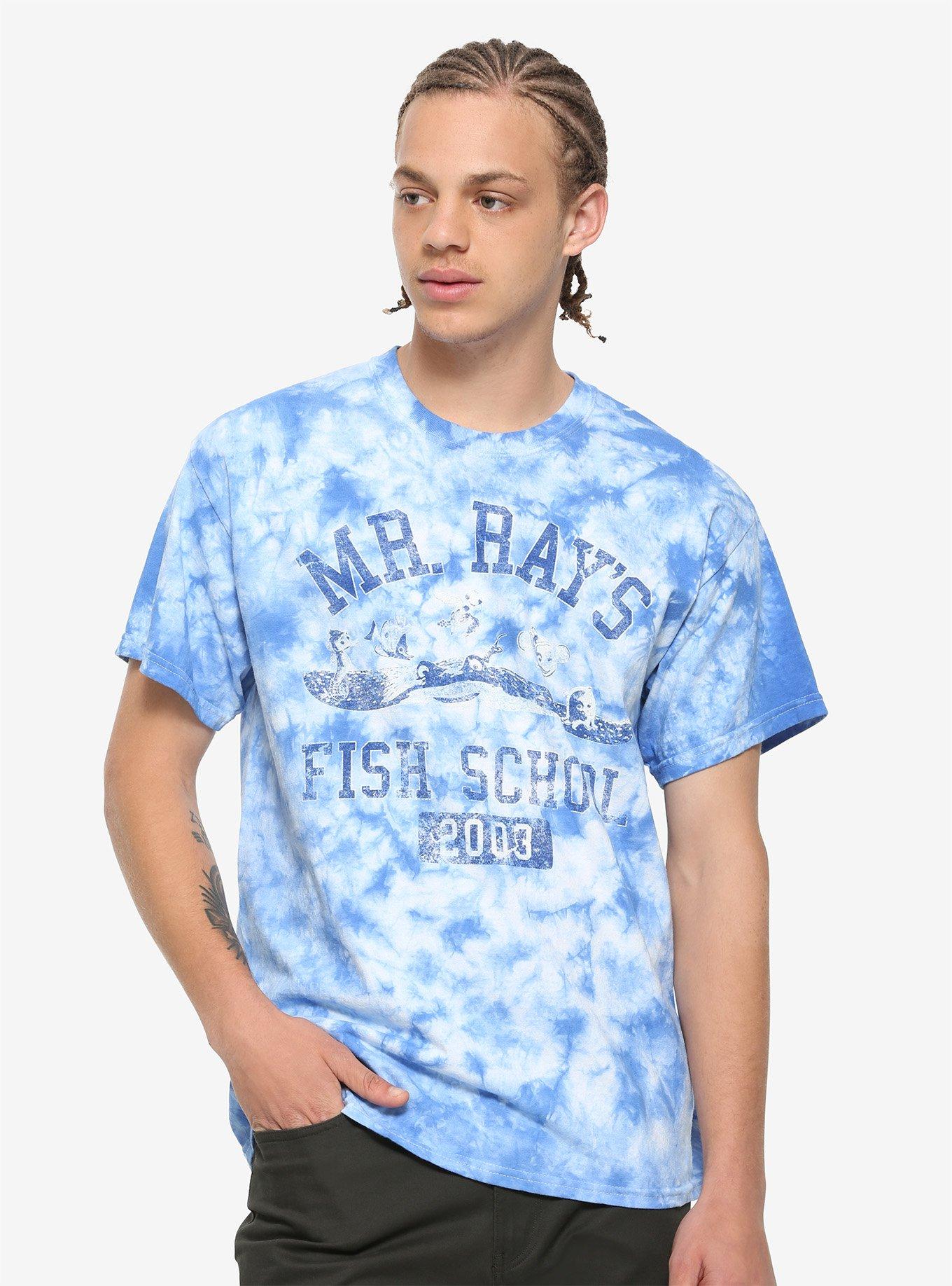 Disney Pixar Finding Nemo Mr Ray's Fish School Tie-Dye T-Shirt, BLUE, alternate