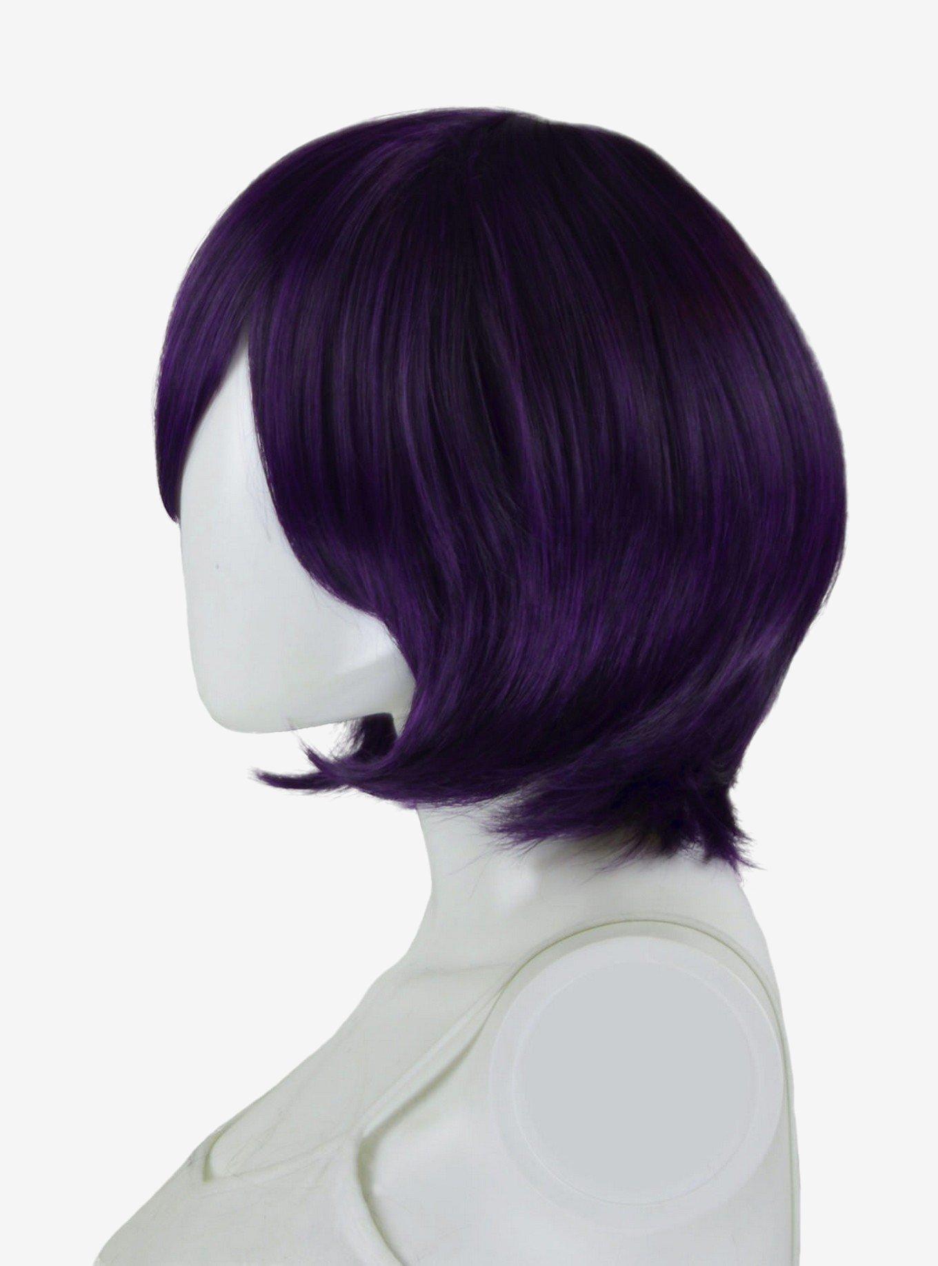 Epic Cosplay Chronos Purple Black Fusion Layered Bob Wig