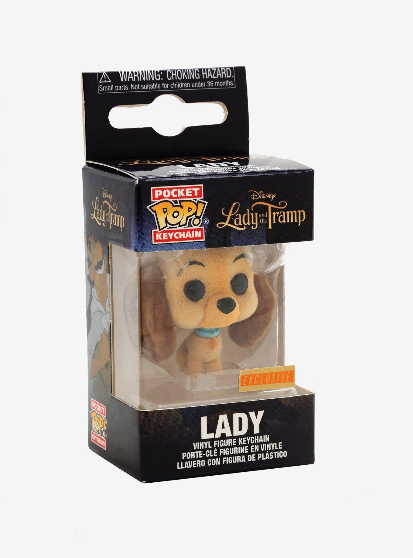 Funko Pocket Pop! Disney Lady and the Tramp Lady Flocked Vinyl Keychain - BoxLunch Exclusive, , alternate